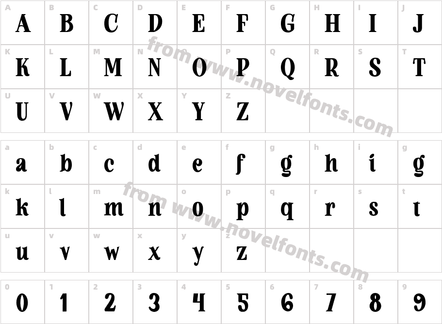 Prisie Display RegularCharacter Map