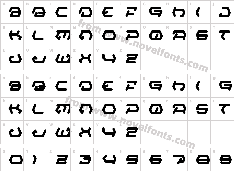 Priston RegularCharacter Map
