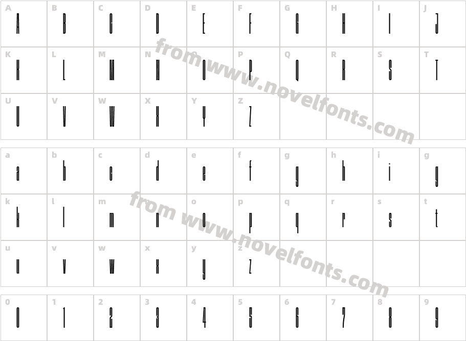 Procerus Extra LightCharacter Map