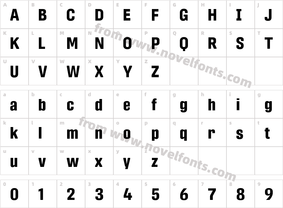 Protipo Compact BoldCharacter Map