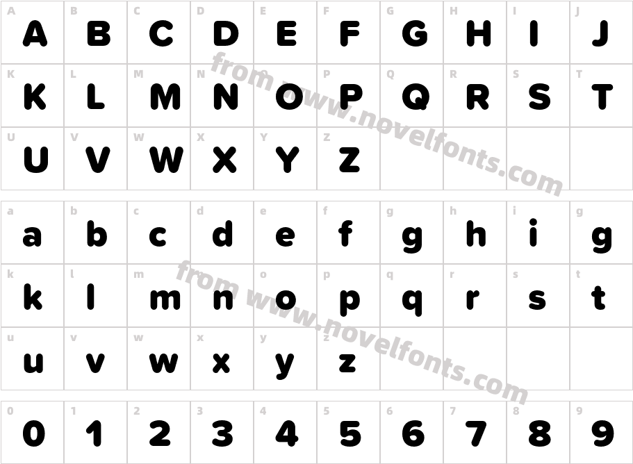 Proxima Soft BlackCharacter Map
