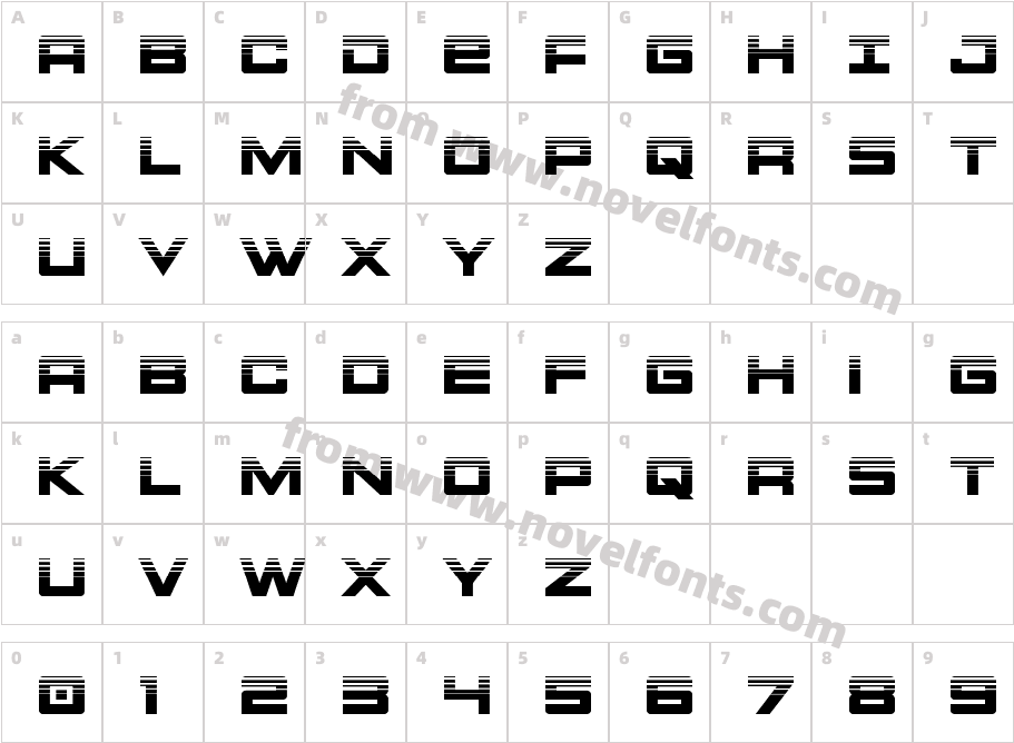 Montroc HalftoneCharacter Map