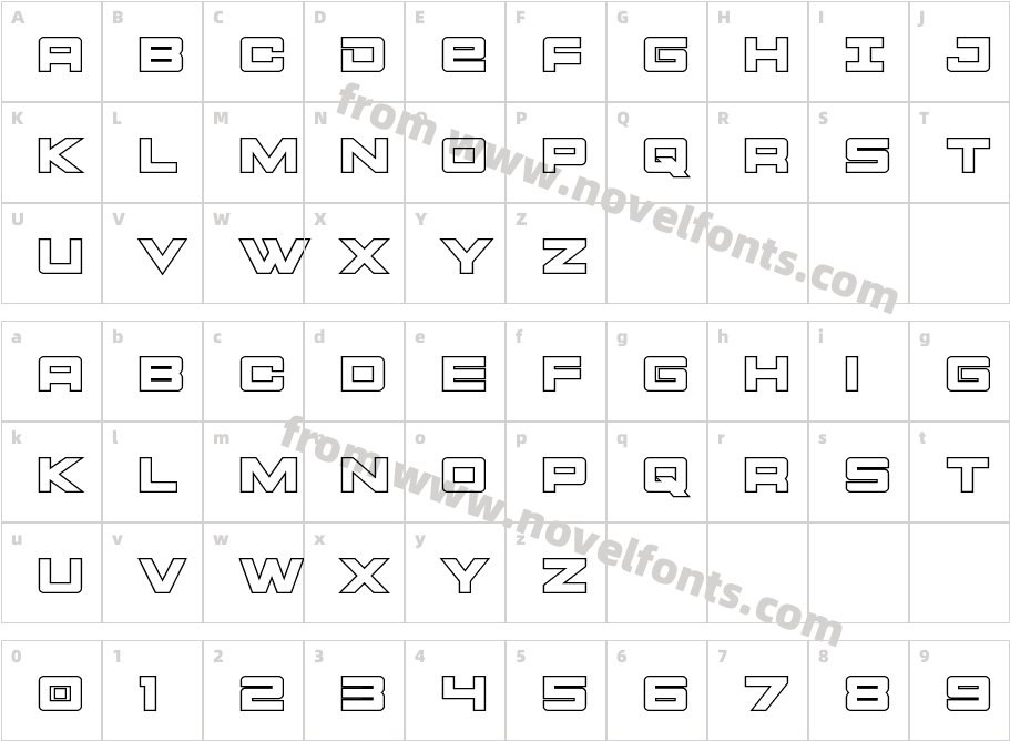 Montroc OutlineCharacter Map