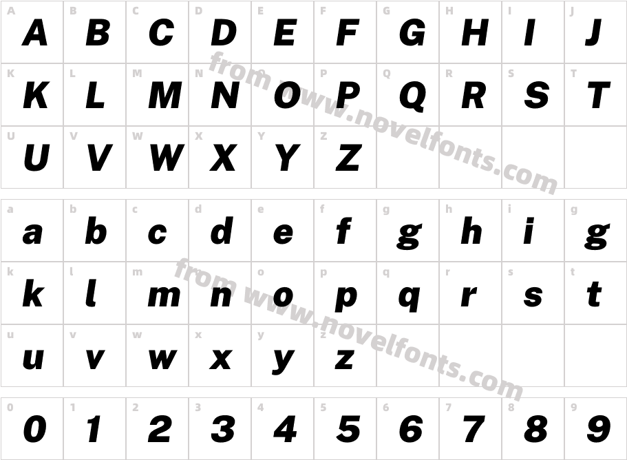 Public Sans Black ItalicCharacter Map
