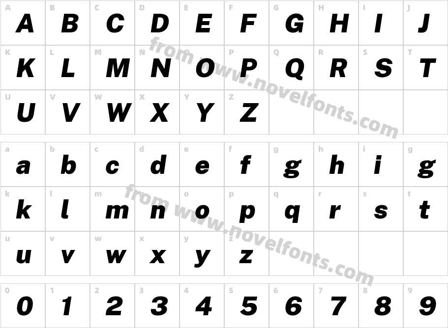 Public Sans Black ItalicCharacter Map