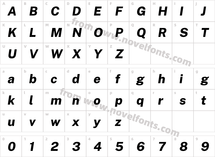 Public Sans Extra Bold ItalicCharacter Map