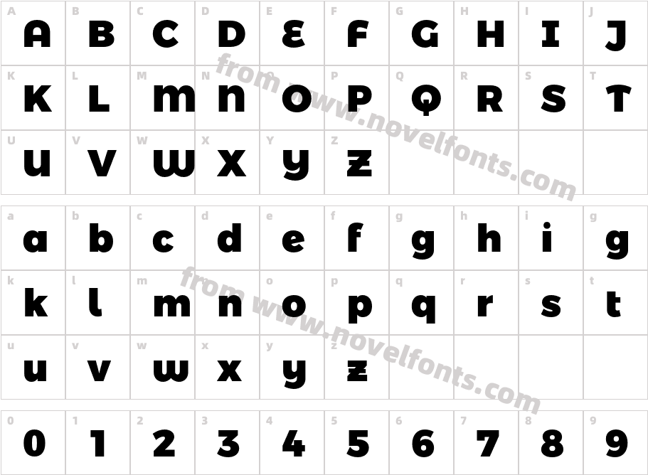 Montserrat Alternates BlackCharacter Map