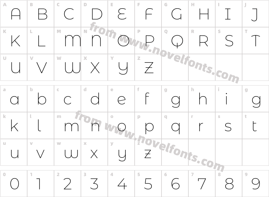 Montserrat Alternates ExLightCharacter Map