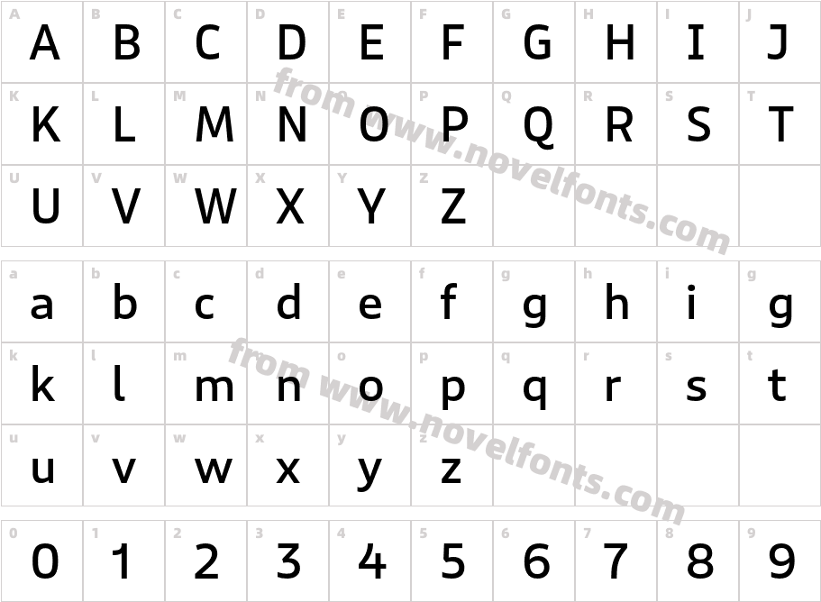 Puffin MediumCharacter Map