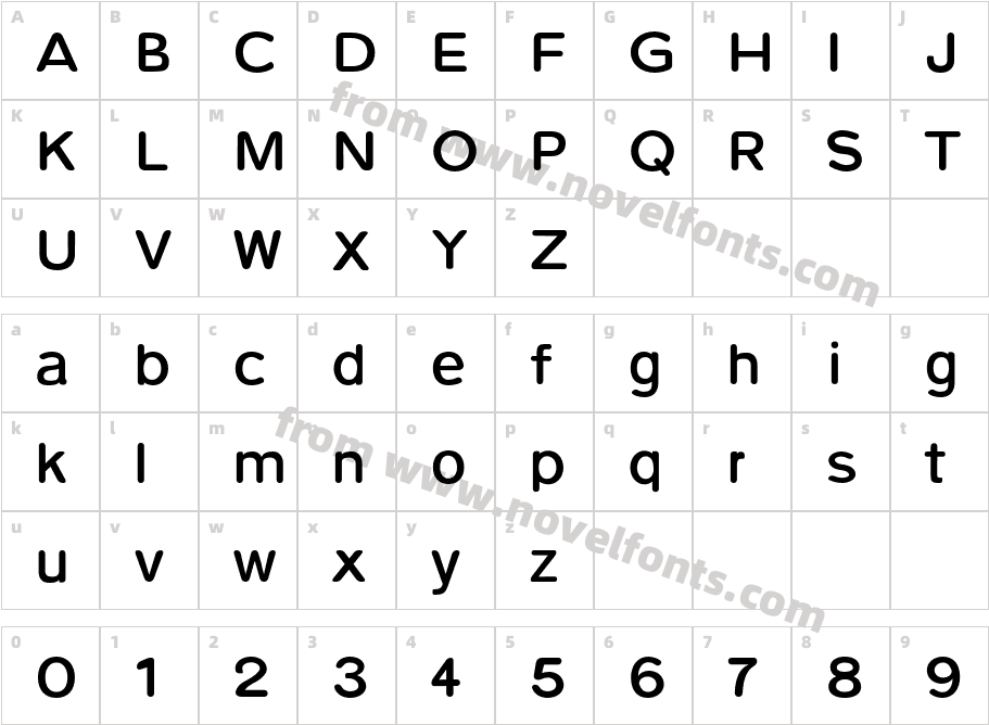Pulse Rounded BoldCharacter Map
