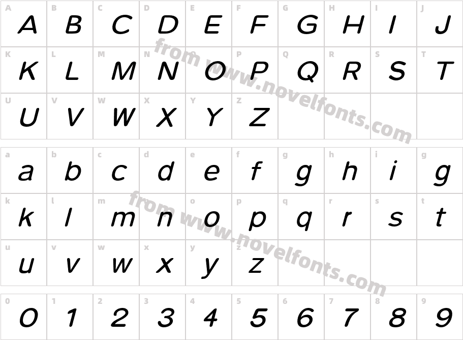 Pulse Rounded Semibold ItalicCharacter Map