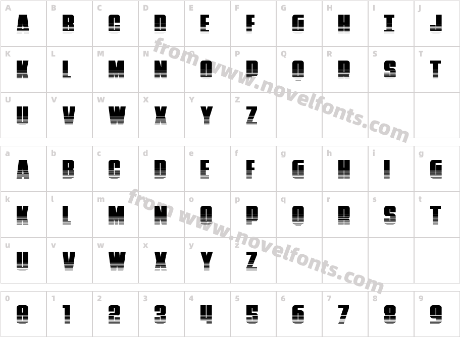 Punch TwotoneCharacter Map
