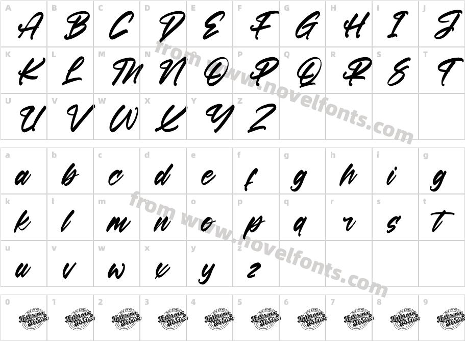 Purplest Stonelly Italic DEMO V ItalicCharacter Map