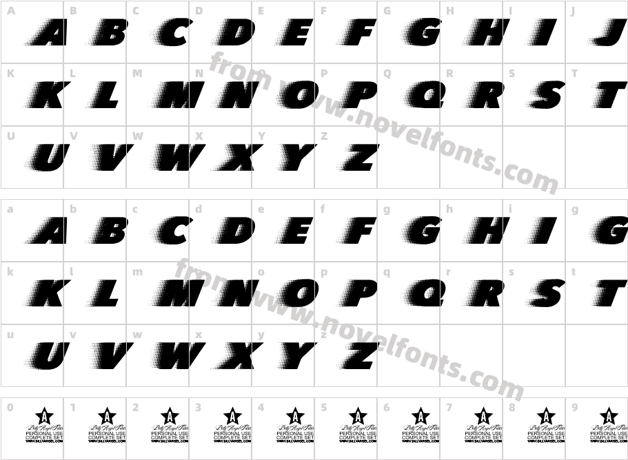 QUICKSILVER CLEAN FASTCharacter Map