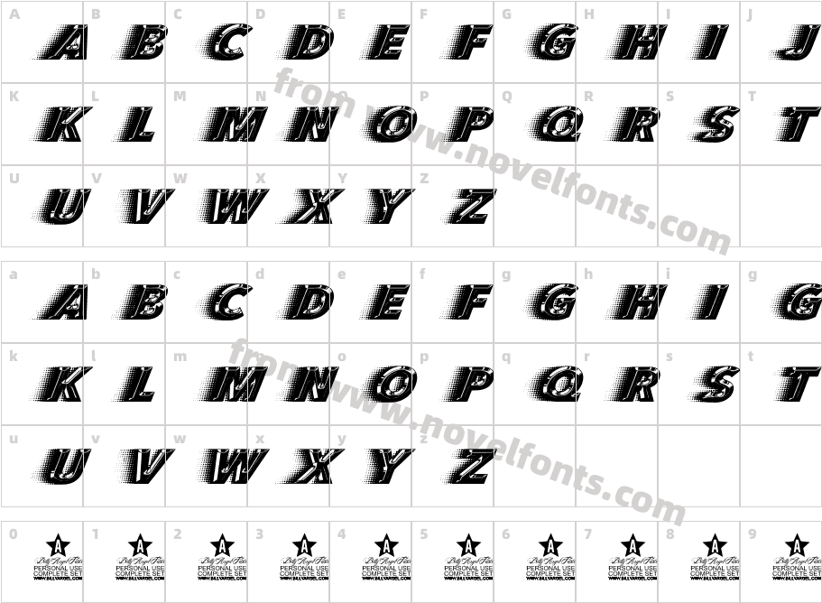 QUICKSILVER FAST RegularCharacter Map