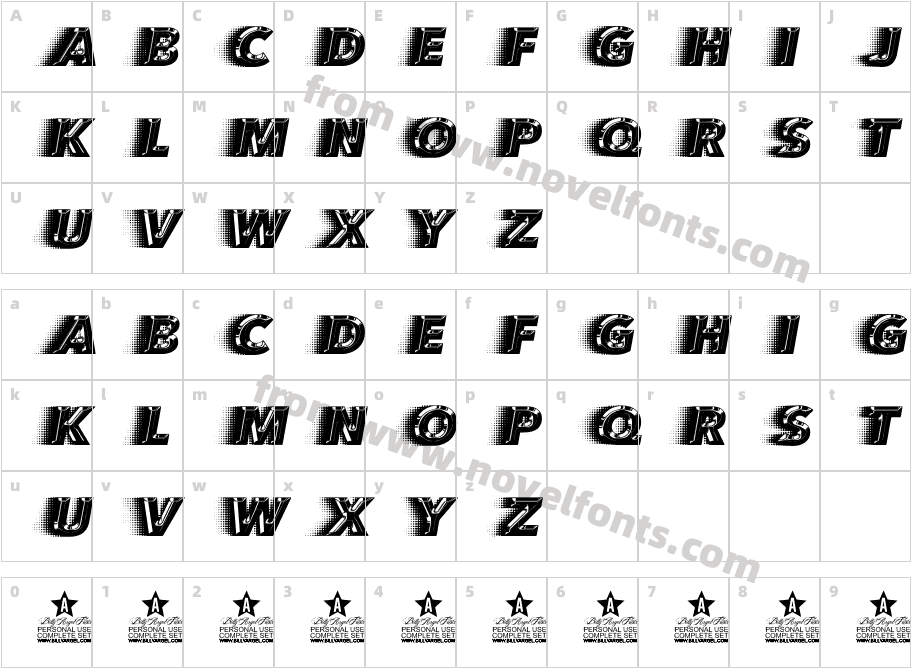 QUICKSILVER SPACEDCharacter Map