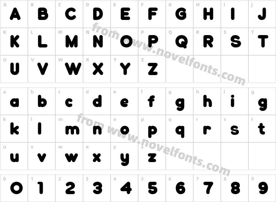 Qilka BoldCharacter Map