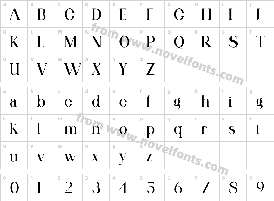 Qitello RegularCharacter Map