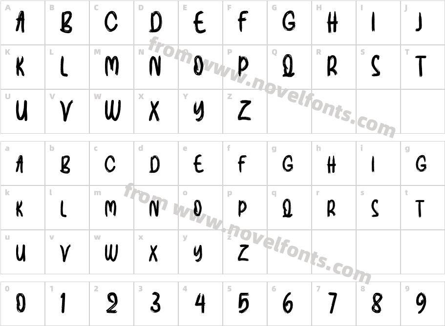 Qroytore RegularCharacter Map