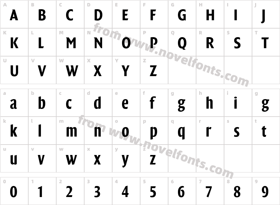 Quadraat Sans Disp Web W03 DmboldCharacter Map