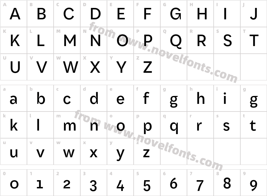 Qualion Text Demi BoldCharacter Map