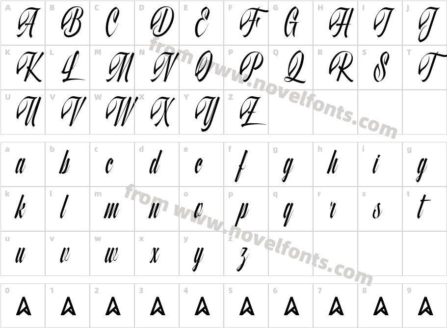 Quality Brazilian RegularCharacter Map