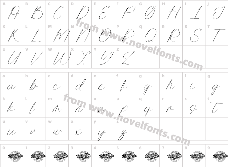 Quality Nosting DEMO VERSIONCharacter Map