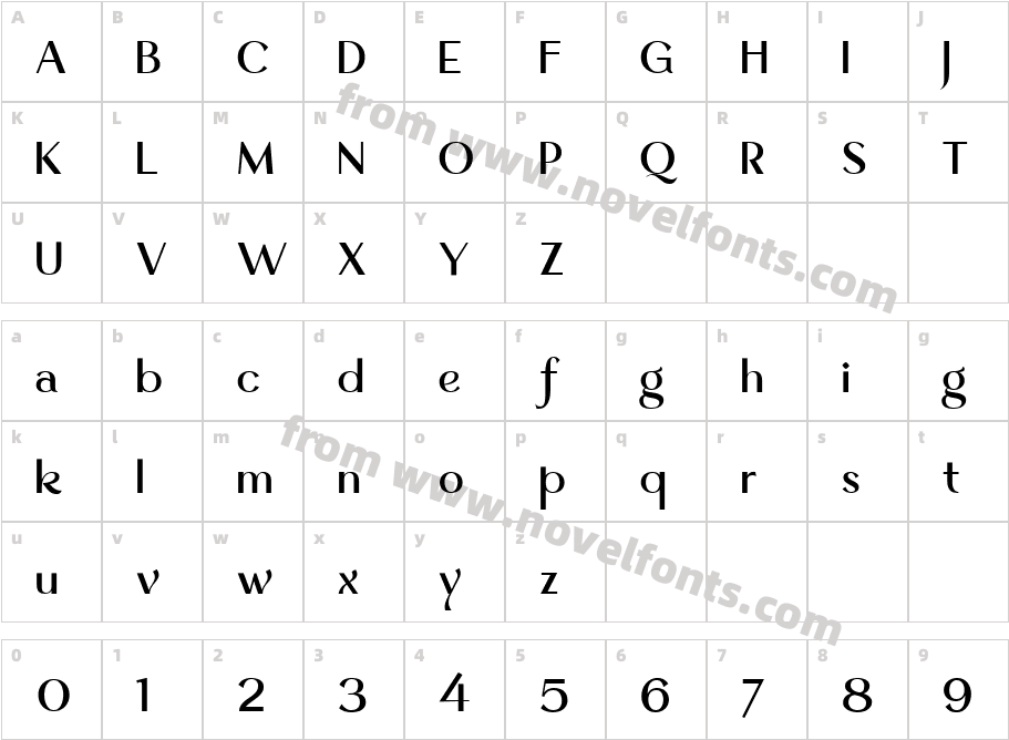 Quantum Mystique BoldCharacter Map