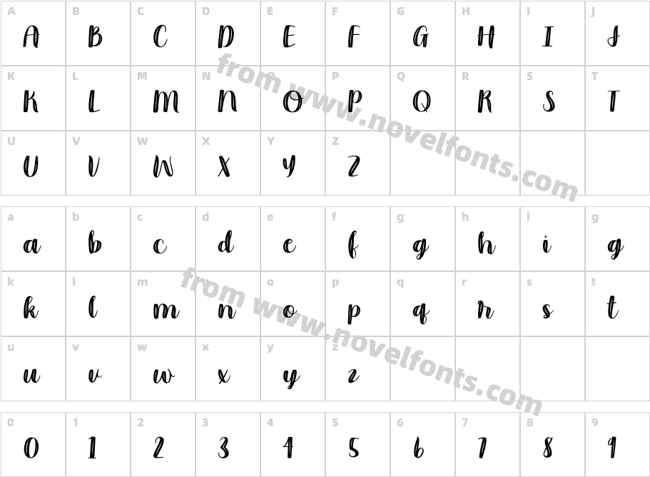 Moonbright InlineCharacter Map