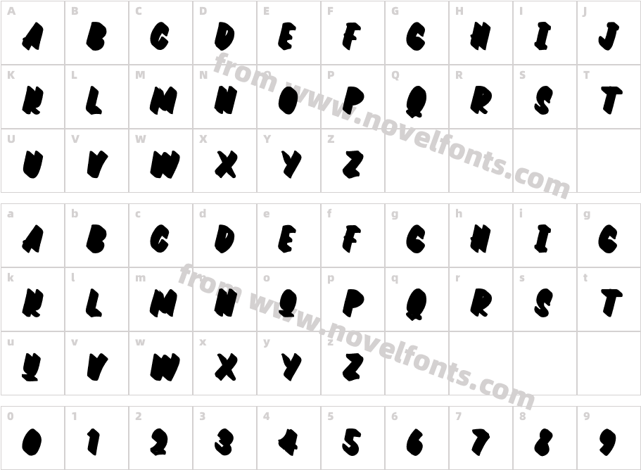 Quechely Extruded RegularCharacter Map