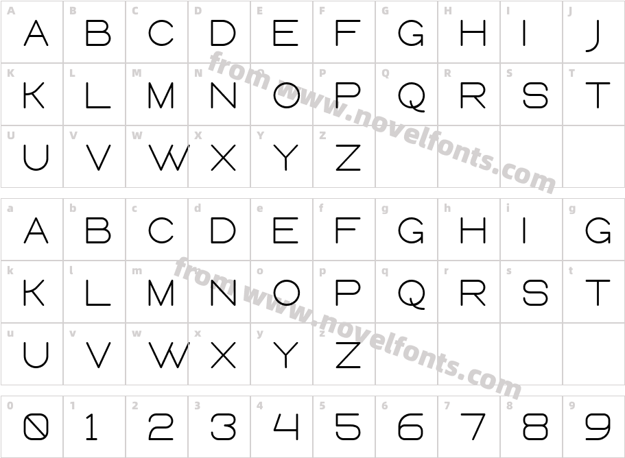 Queental RegularCharacter Map