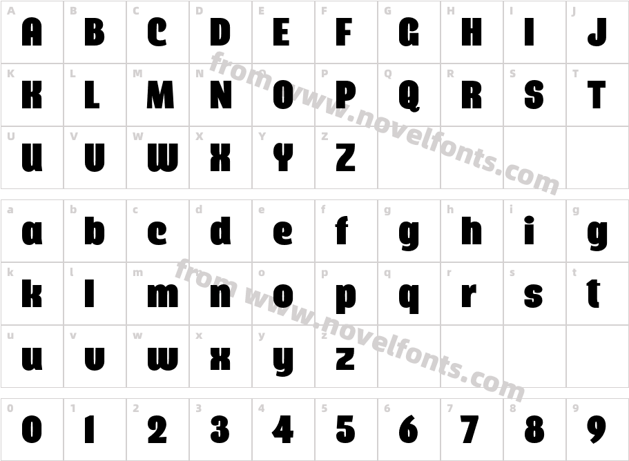 Querino Sans W05 RegularCharacter Map
