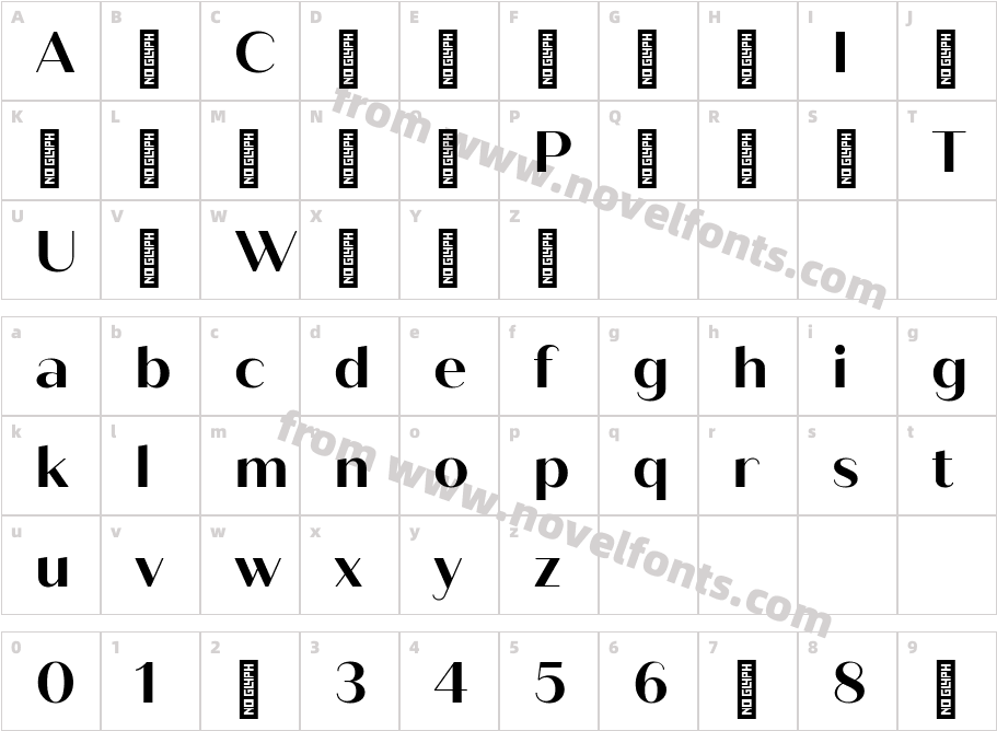 Quiche Sans BoldCharacter Map