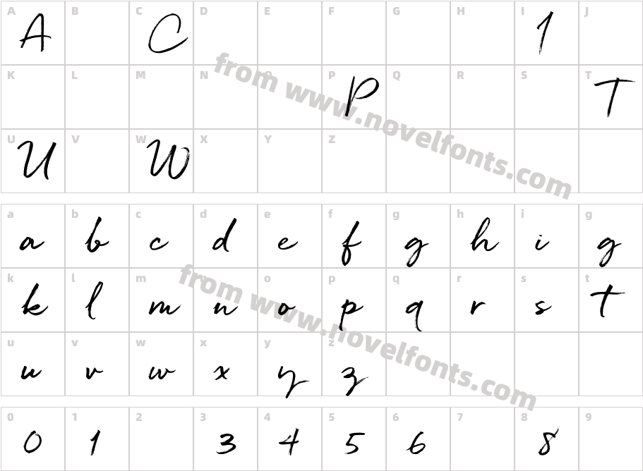 QuickbrushCharacter Map