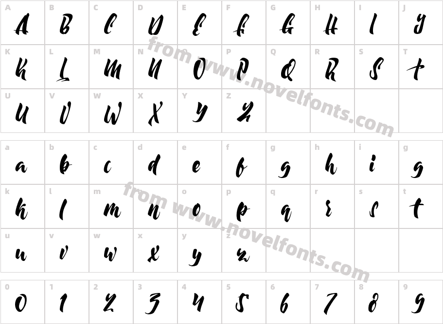 Moonway Personal UseCharacter Map