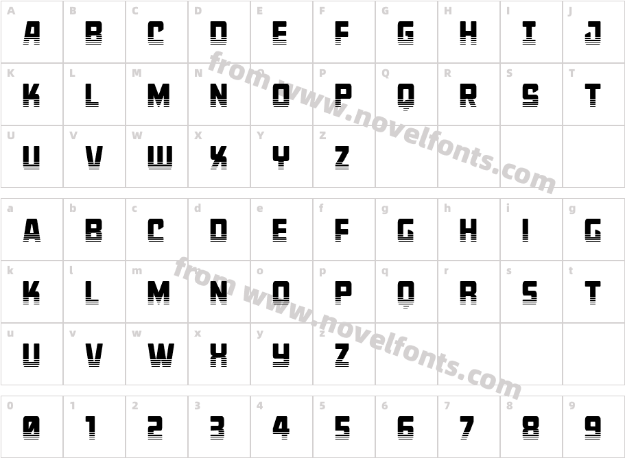 Quicky Nick Straight TwotoneCharacter Map
