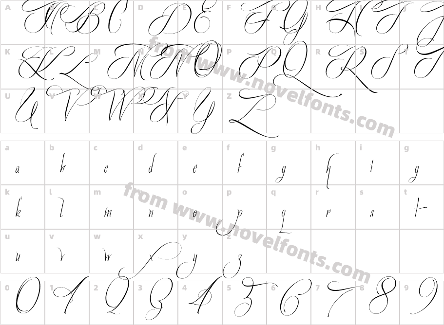Quijote Sauvage TextCharacter Map