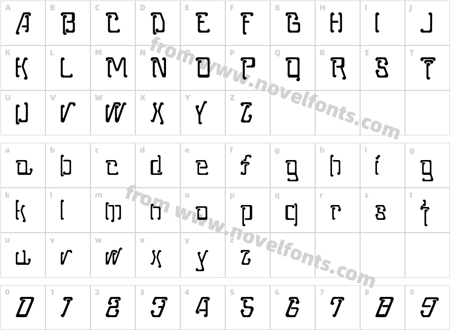 Moped-SemiBoldCharacter Map