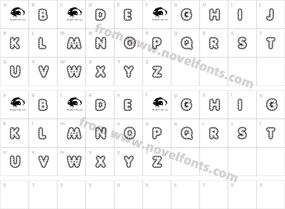 Quilted TrialCharacter Map