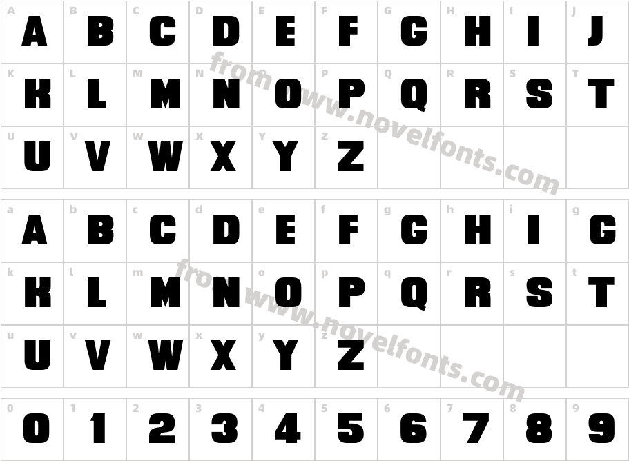 Quittance HeadingCharacter Map