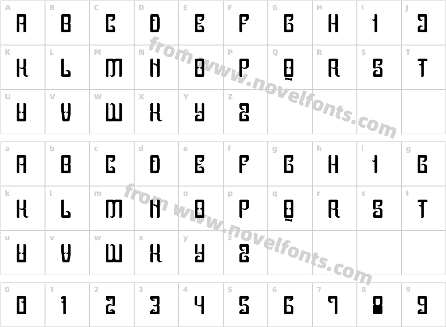 Qujonge RegularCharacter Map
