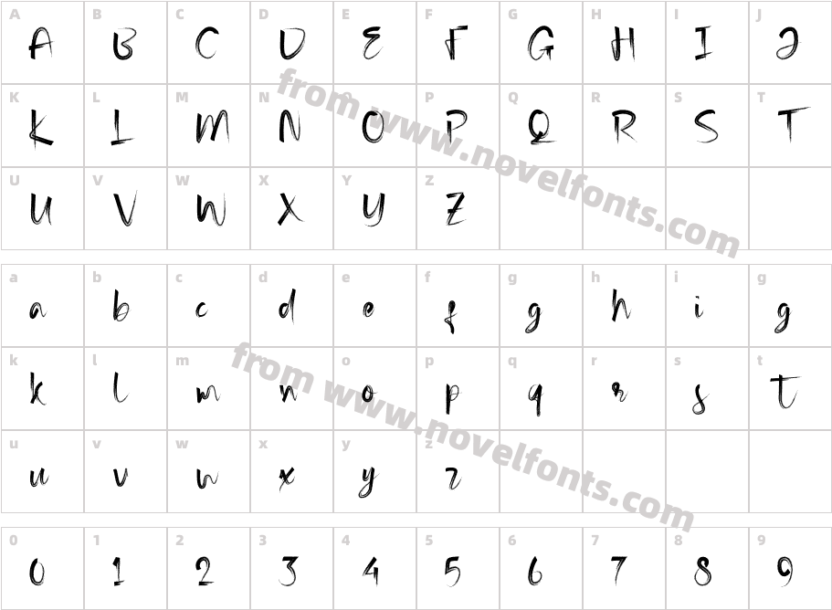 Quotes Brush RegularCharacter Map