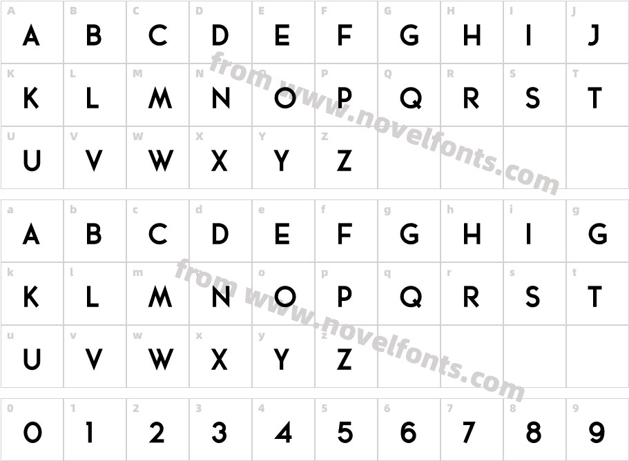 RECOMPENSE BoldCharacter Map