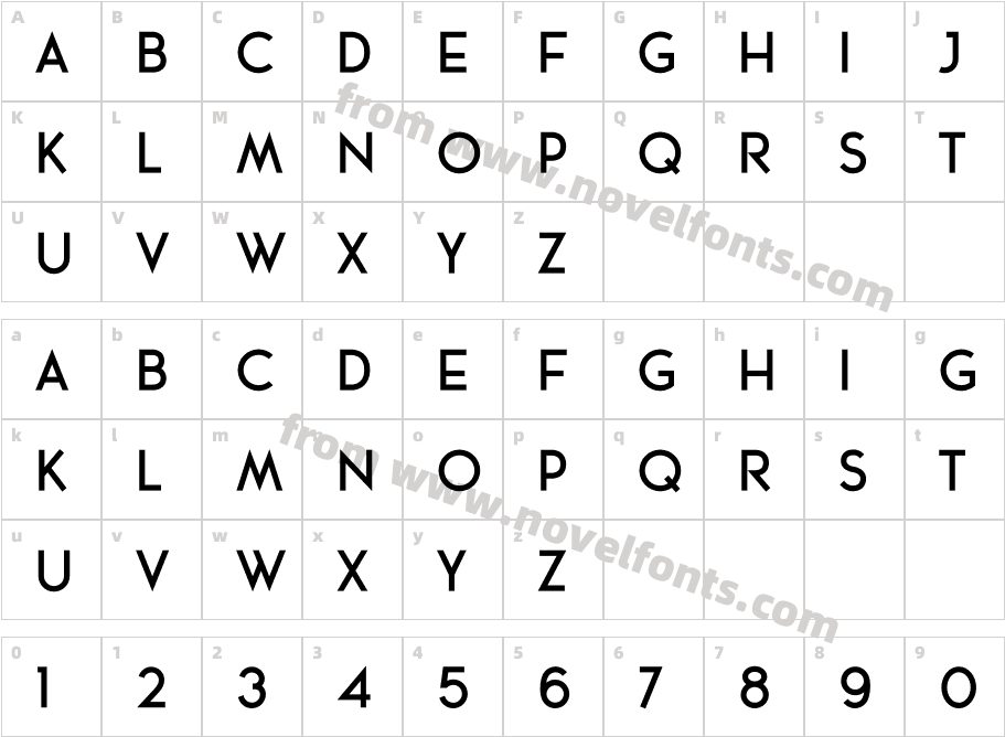 RECOMPENSE SemiboldCharacter Map