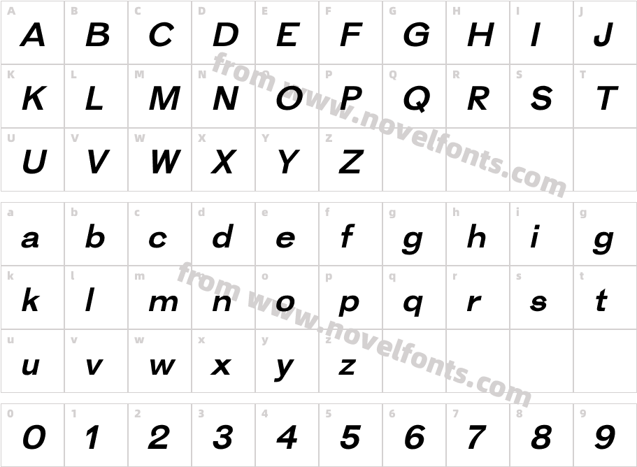 REMAR Semibold italicCharacter Map