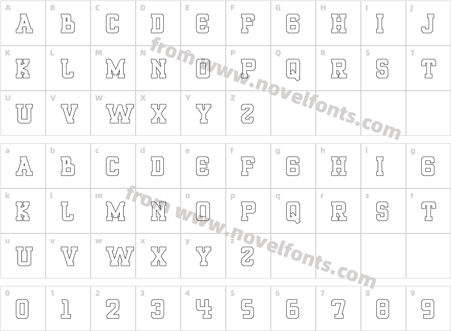 ROQUERO OutlineCharacter Map