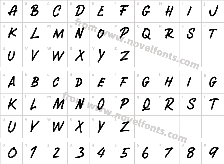 RUNWAY BRUSHCharacter Map