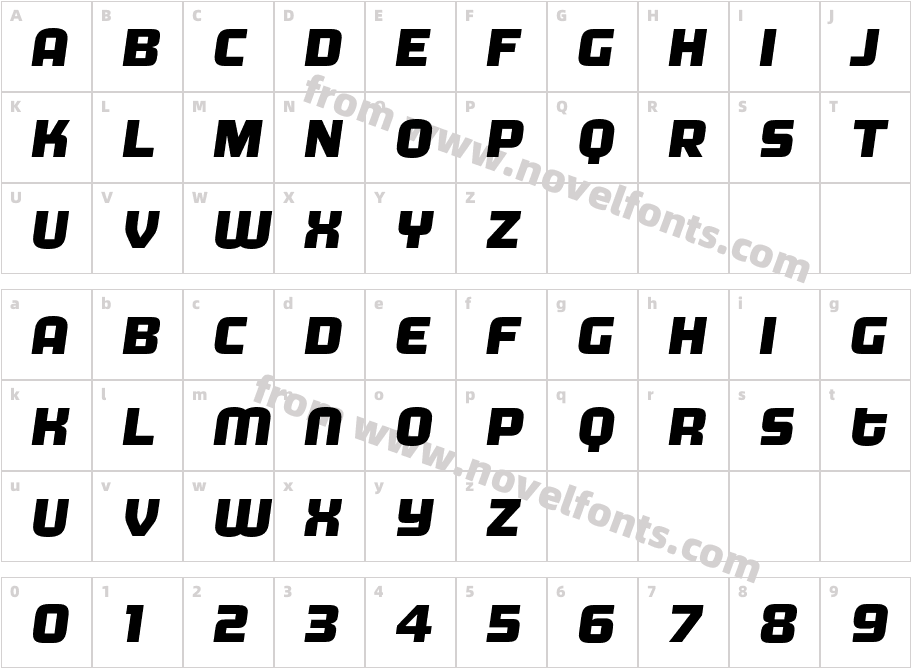 MorganBig ExtraboldCharacter Map