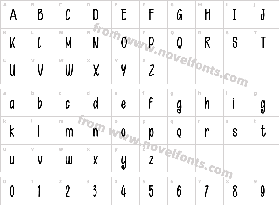 Rabit HouseCharacter Map