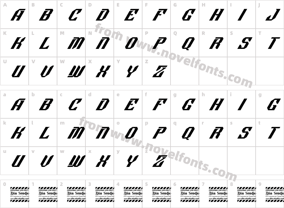 Racers Energy Personal UseCharacter Map